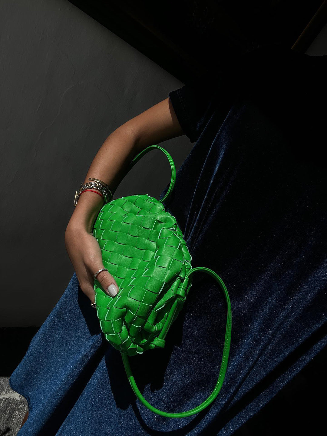 GREEN POUCH BAG