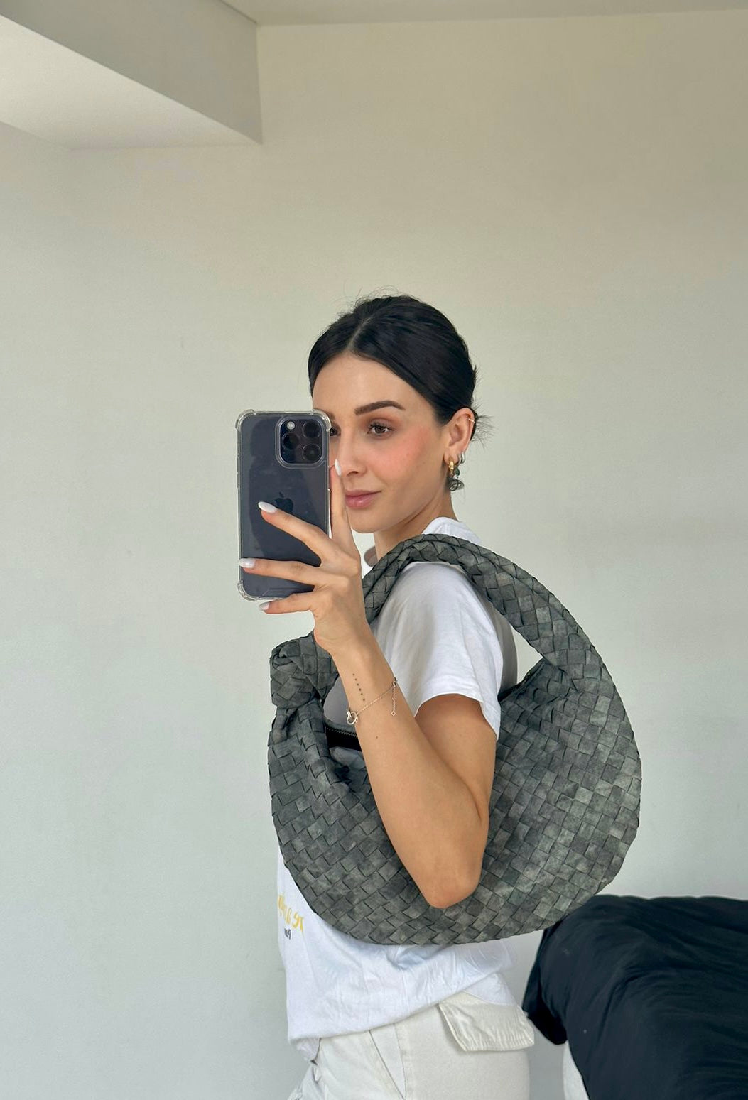 DENIM GREY DUPE BAG XL