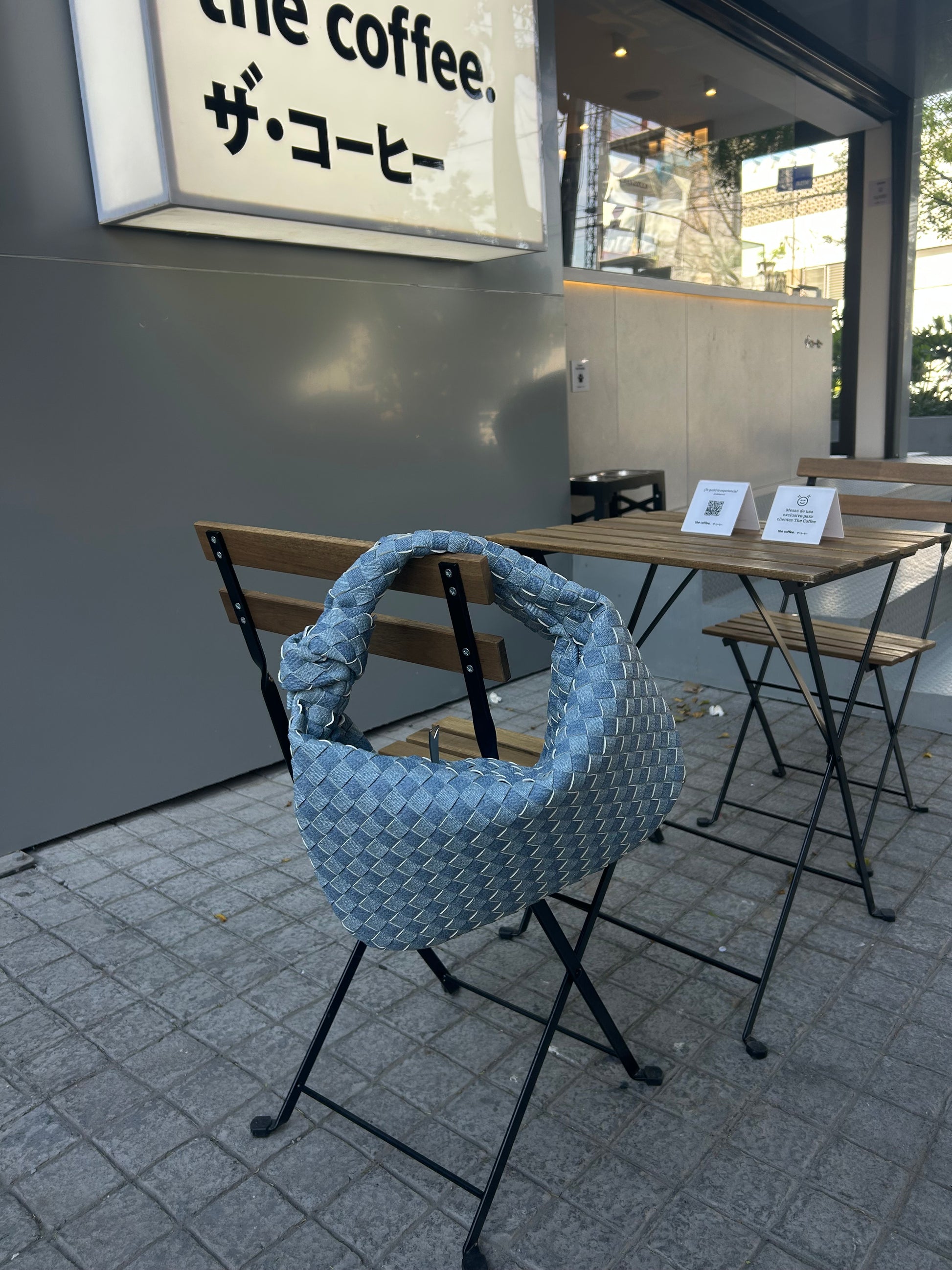 BLUE DENIM DUPE BAG XL