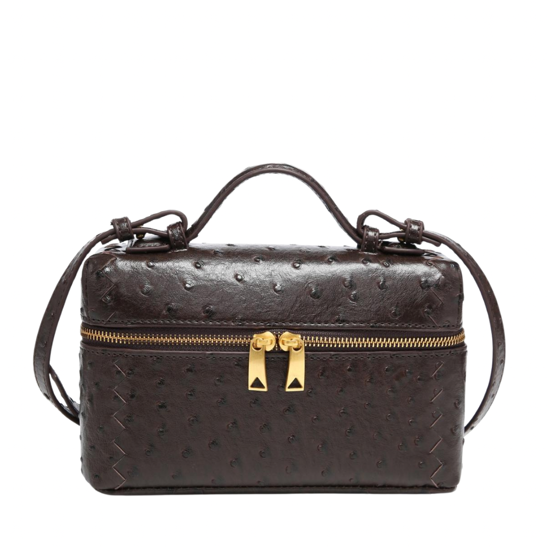ALAIA DOTS BROWN BAG