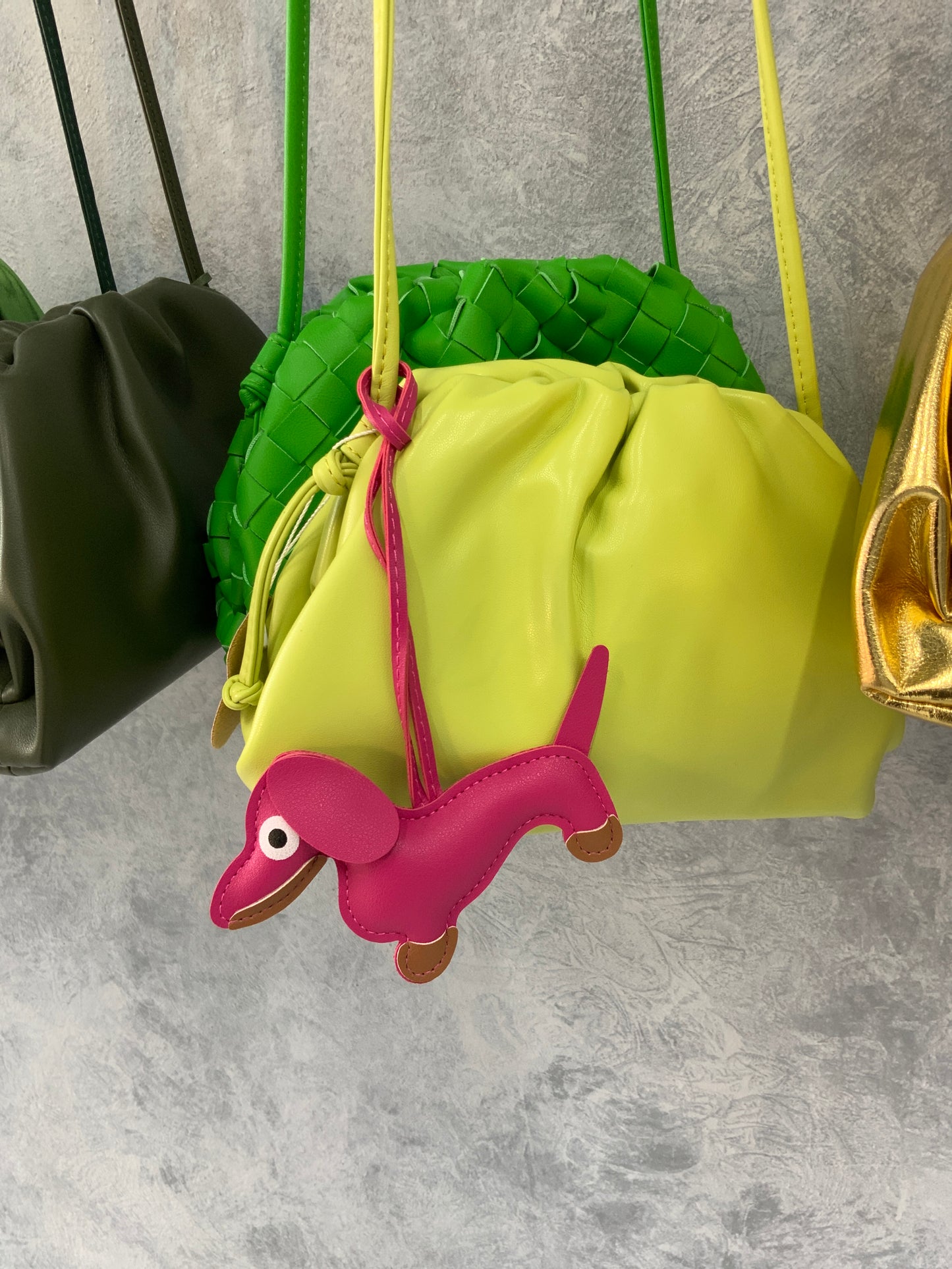 FUCSIA DOG CHARM