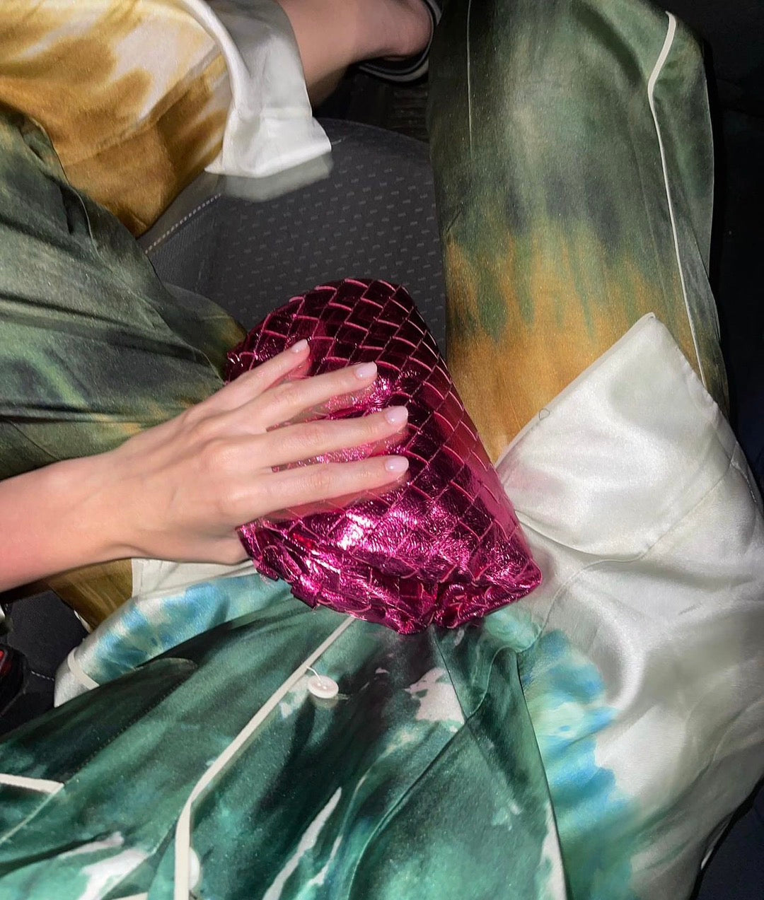 PINK METALLIC POUCH BAG
