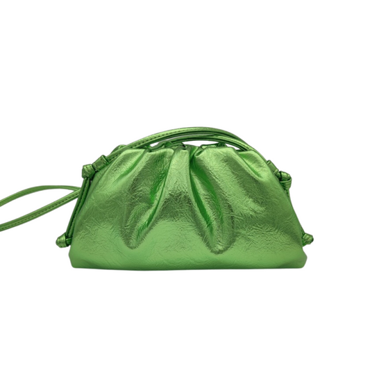 GREEN SMOTH POUCH BAG