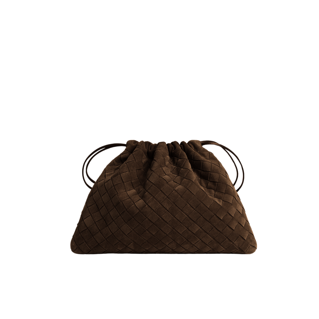 TESSA SUEDE BROWN BAG (L)