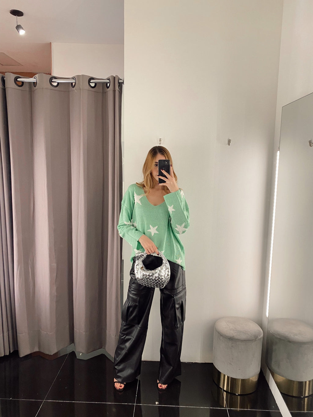 SILVER METALLIC BAG