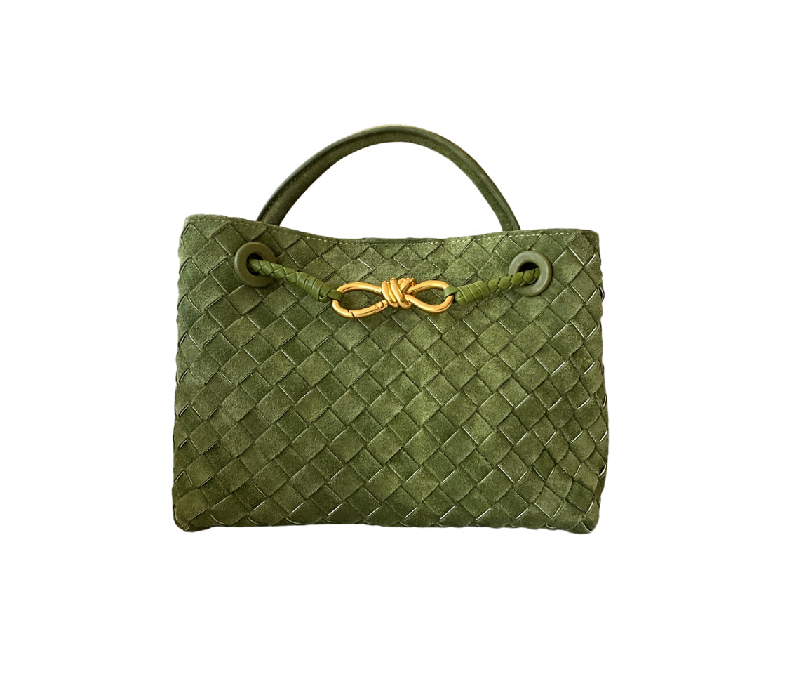 PRE ORDER GREEN SUEDE GALA M BAG (PIEL)