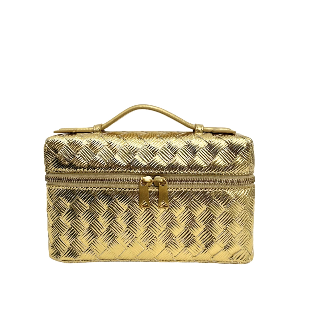 ALAIA STRIPES GOLD BAG