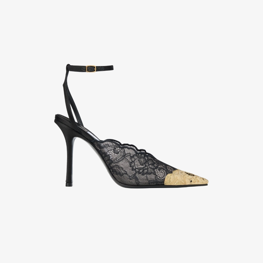 LACE POINTY HEELS
