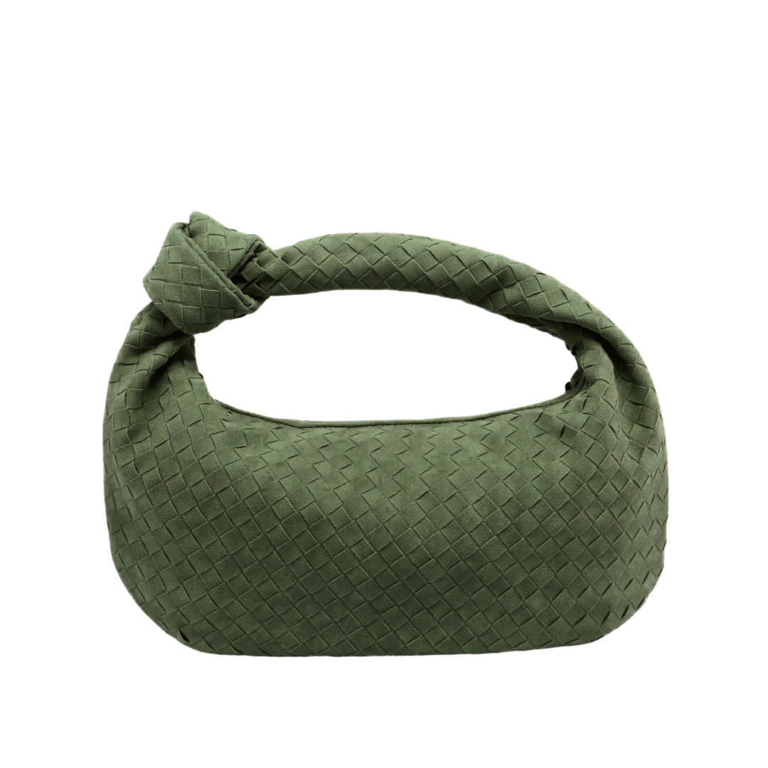 DARK GREEN SUEDE DUPE XL BAG