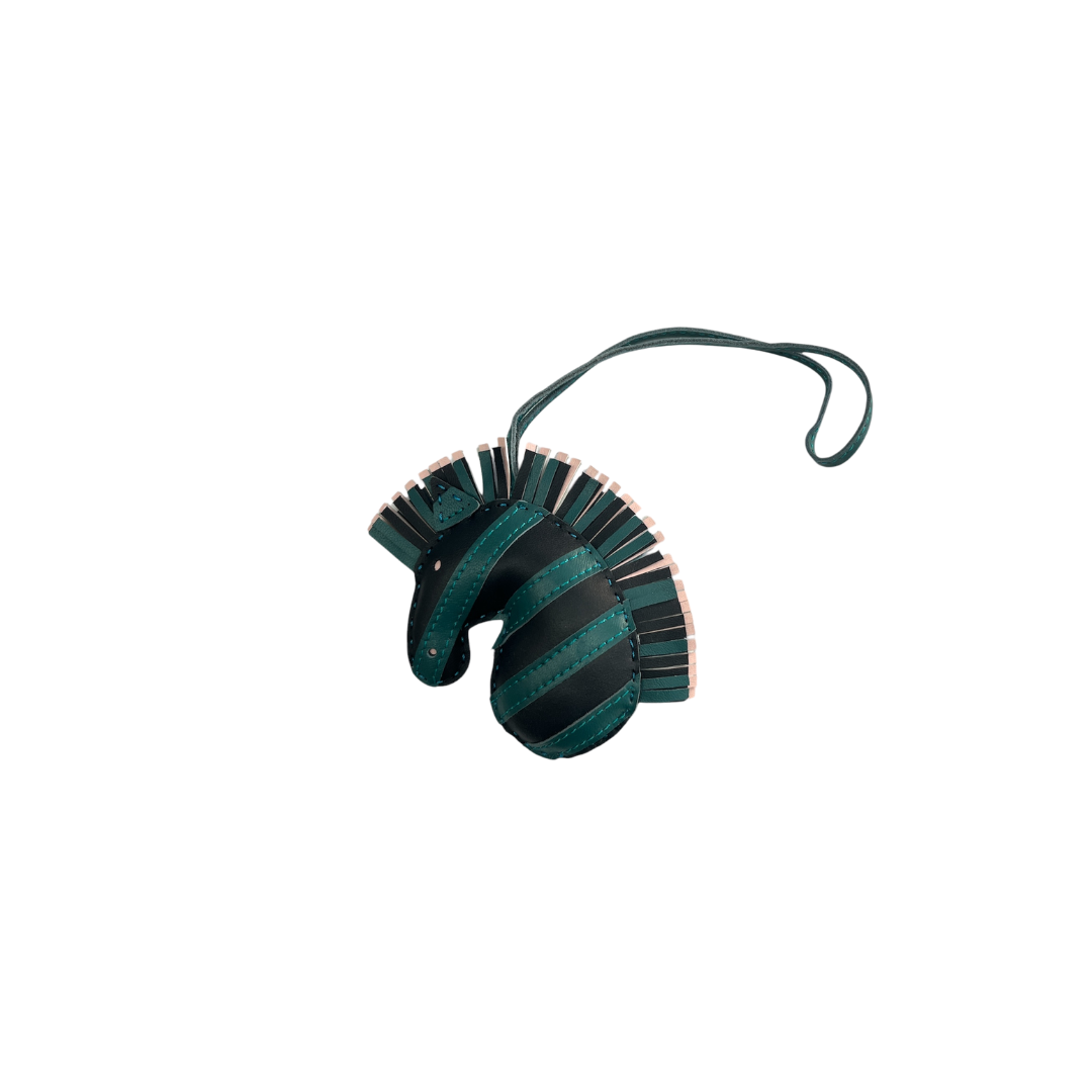 BLACK AND GREEN HORSE CHARM