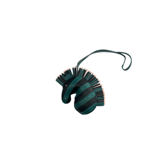 BLACK AND GREEN HORSE CHARM