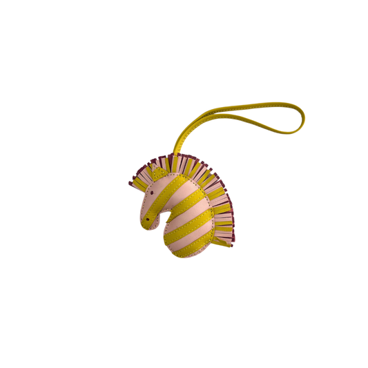 YELLOW AND PINK HORSE CHARM