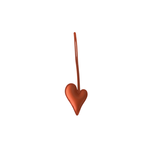 ORANGE LARGE HEART CHARM