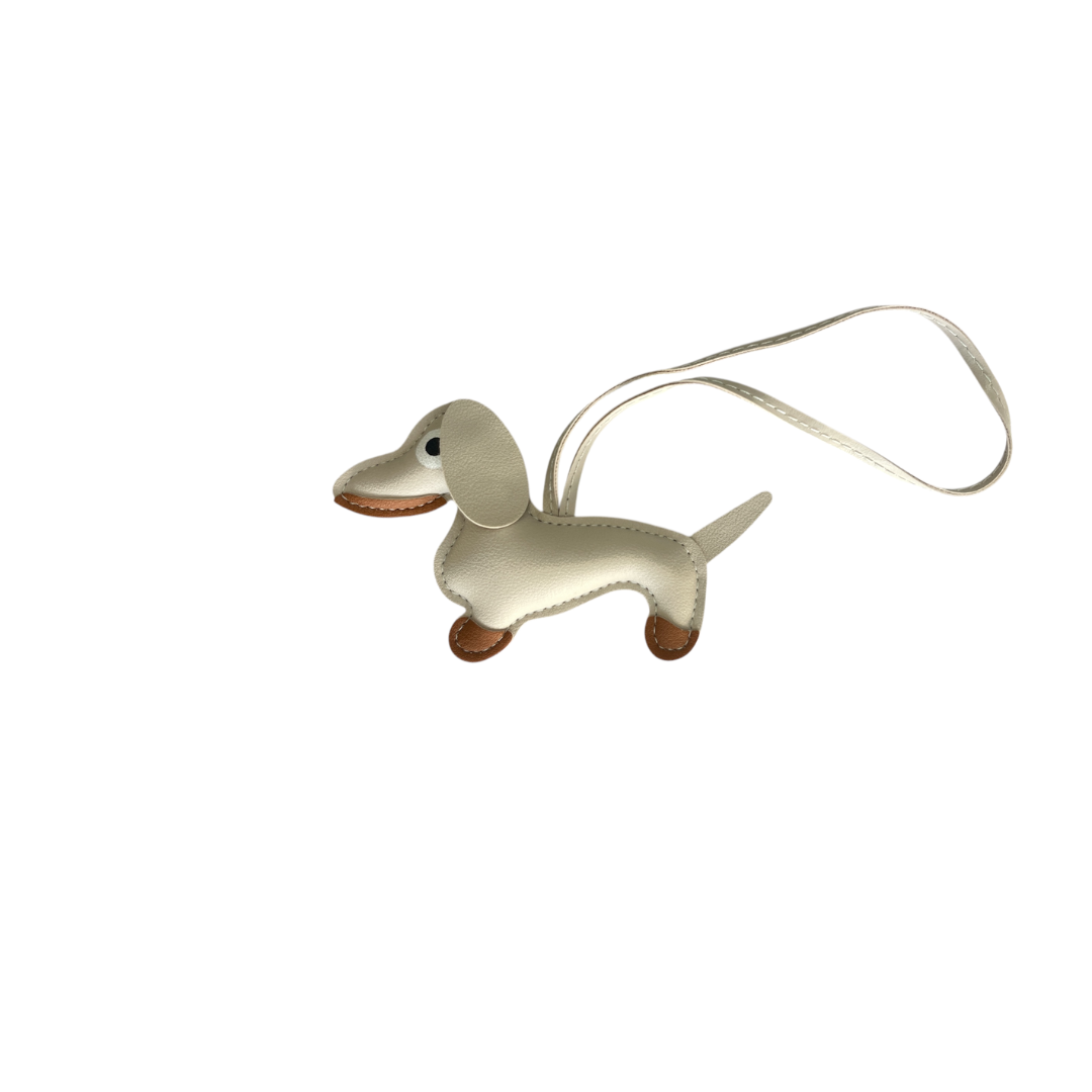 WHITE NUDE DOG CHARM
