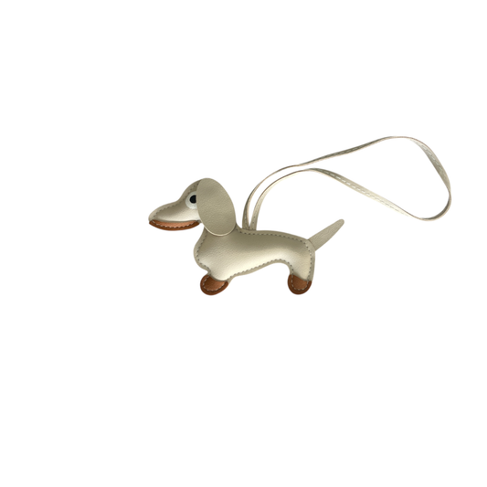 WHITE NUDE DOG CHARM