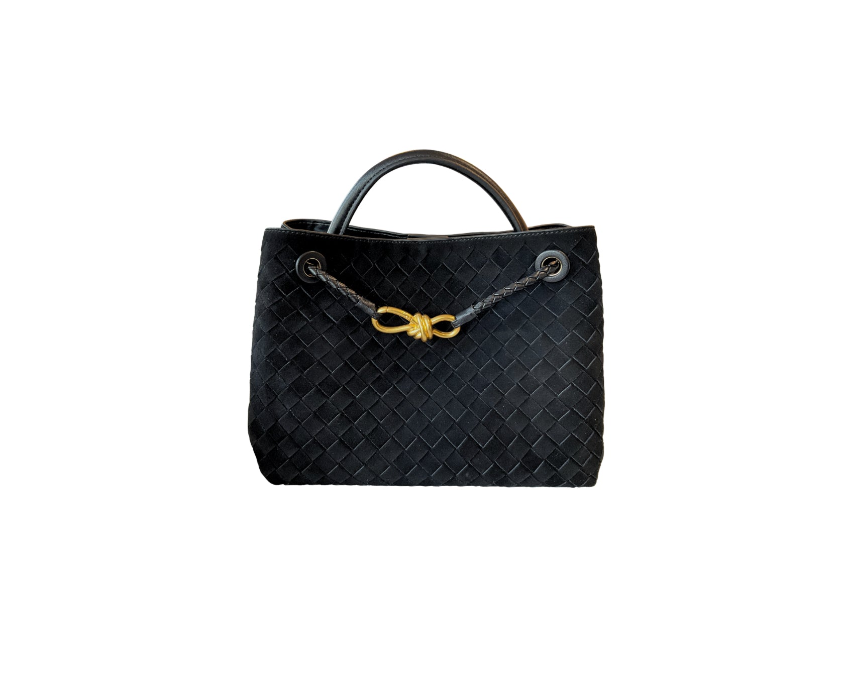 BLACK SUEDE GALA M BAG (PIEL)