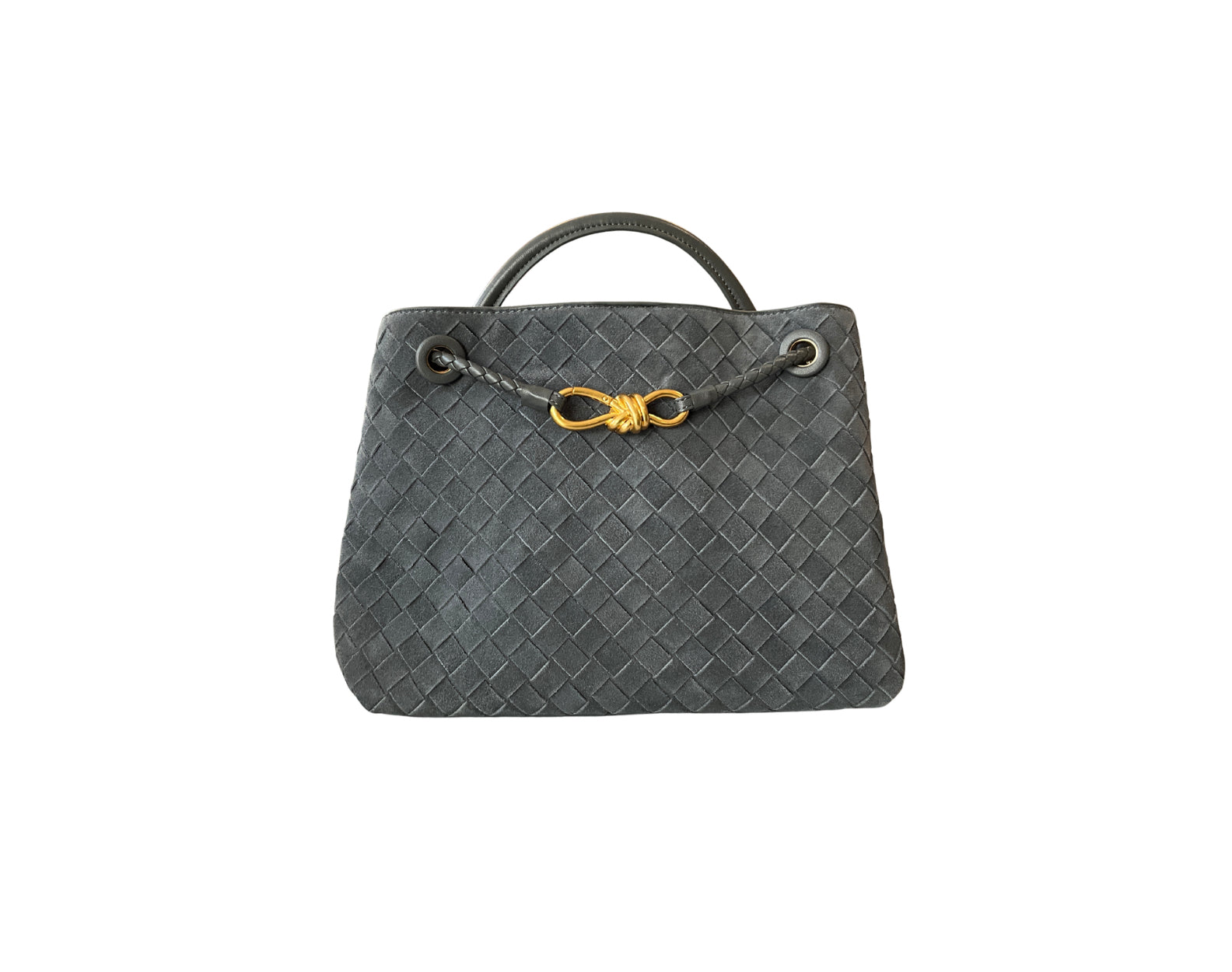 DARK GREY SUEDE GALA M BAG (PIEL)