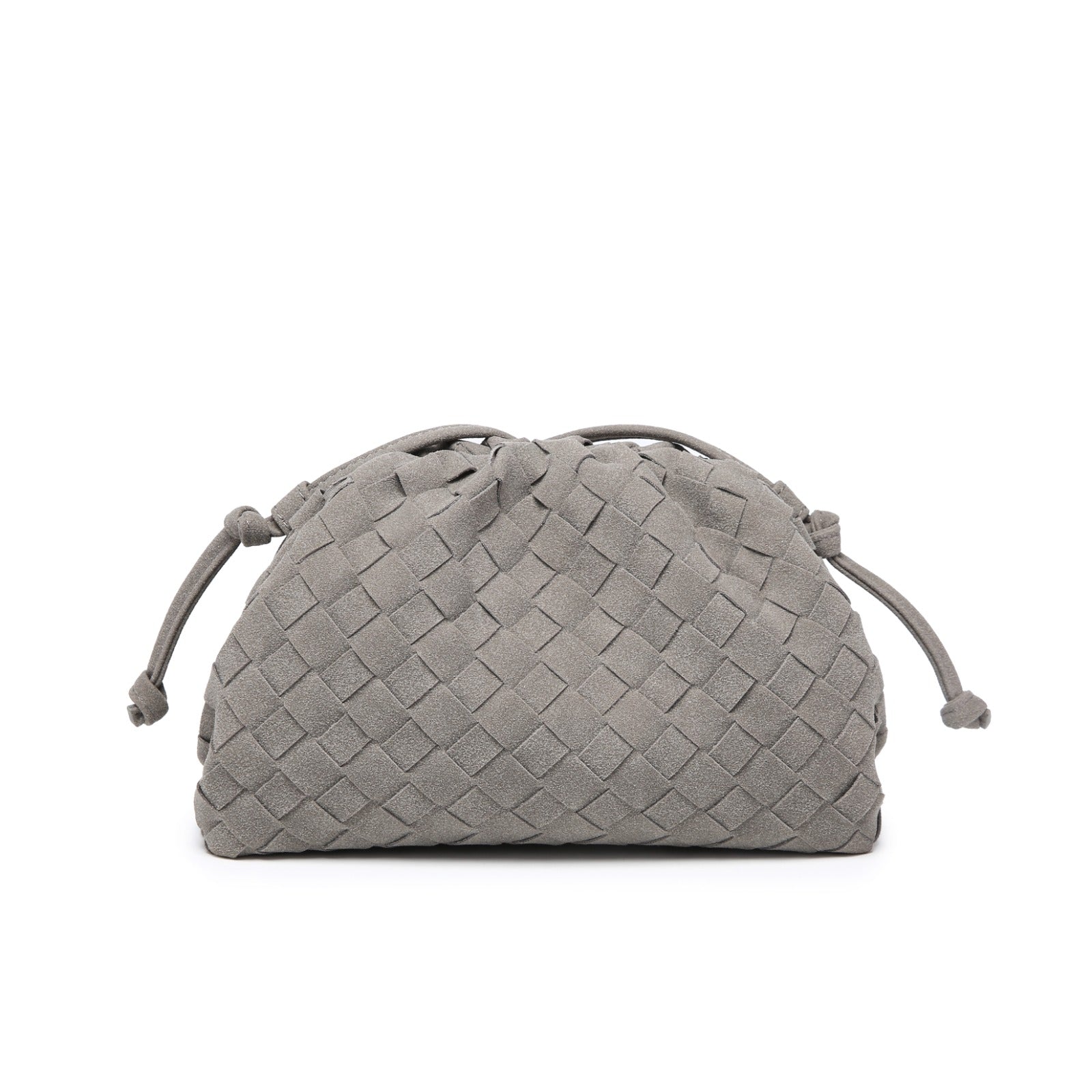 PRE ORDER GREY SUEDE POUCH BAG
