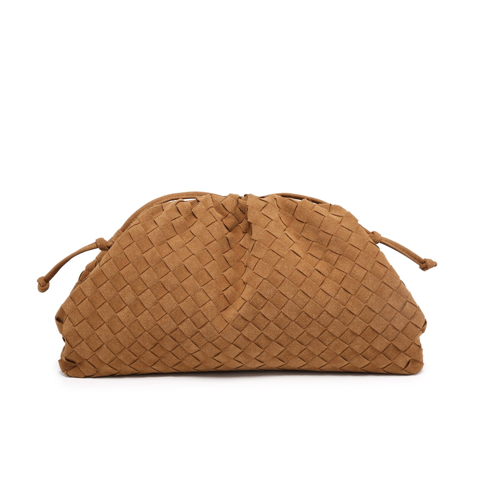 PRE ORDER CAMEL SUEDE POUCH BAG XL