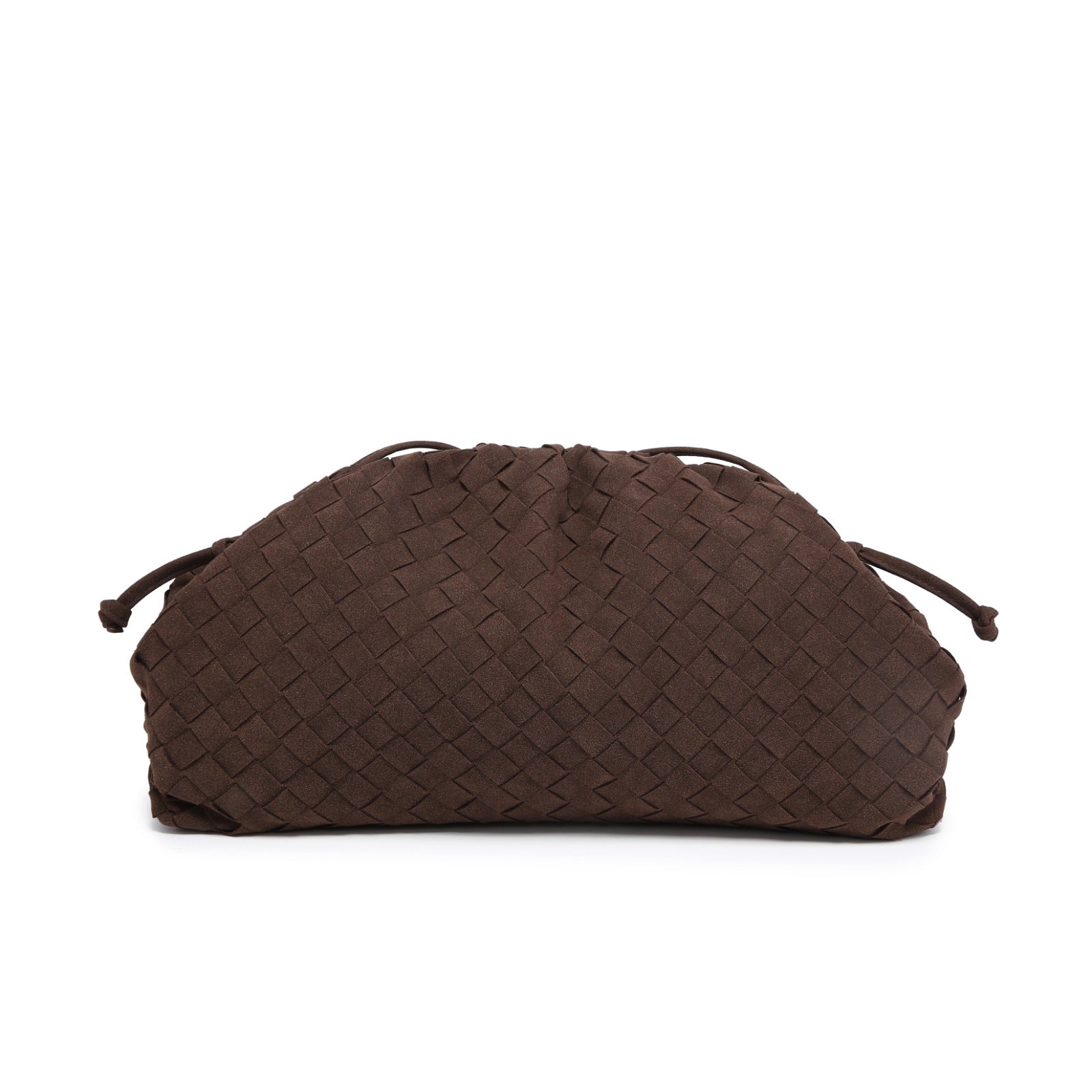 BROWN SUEDE POUCH BAG XL