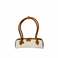 CECILIA WHITE & CAMEL BAG