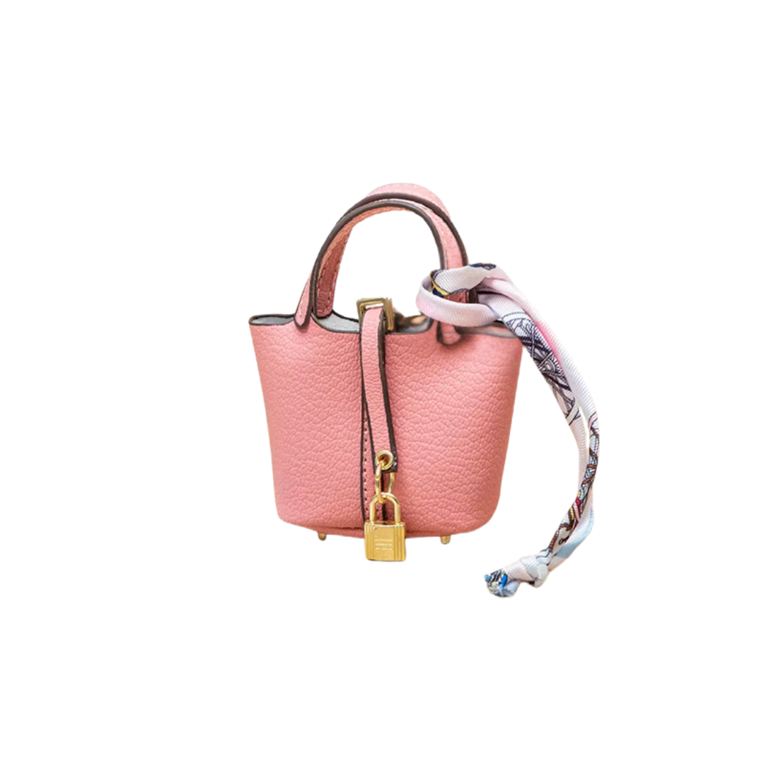 MINI P PINK BAG CHARM