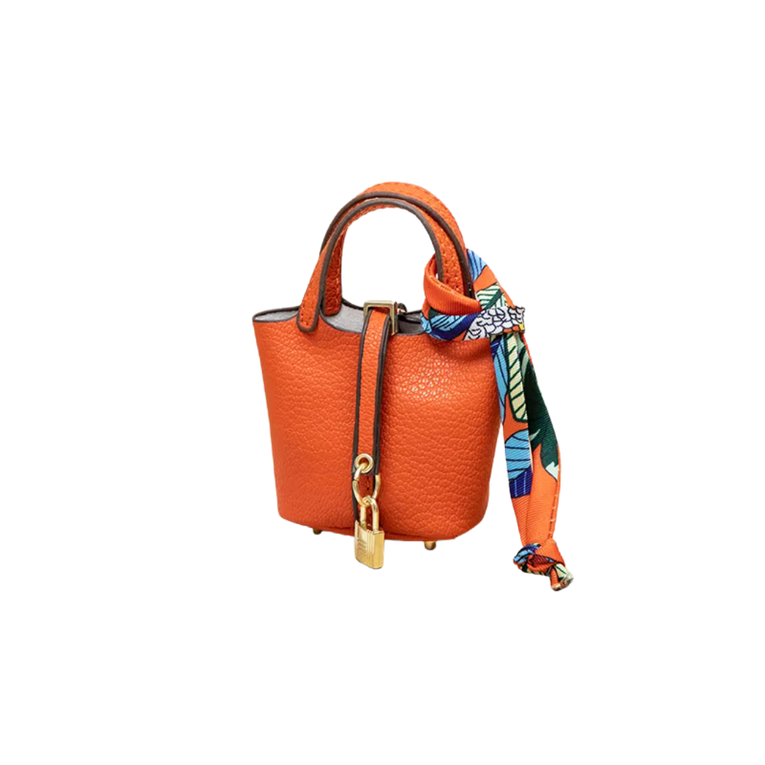 MINI P ORANGE BAG CHARM