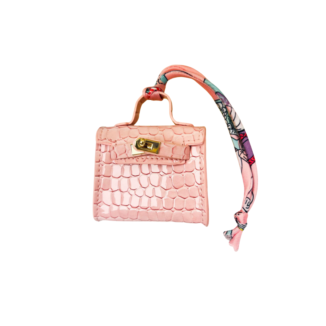MINI B PINK COCO BAG CHARM