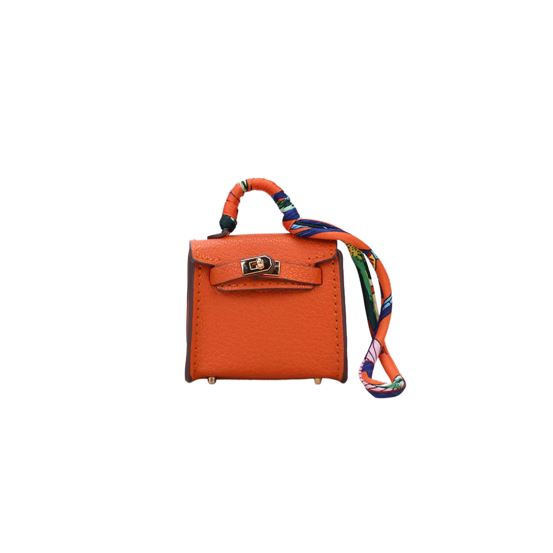 PRE ORDER MINI B ORANGE BAG CHARM