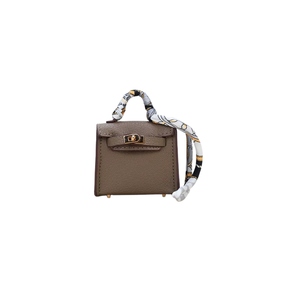 MINI B LIGHT BROWN BAG CHARM