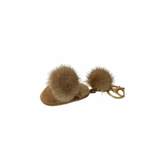 FLUFFY LIGHT BROWN SLIPPER CHARM